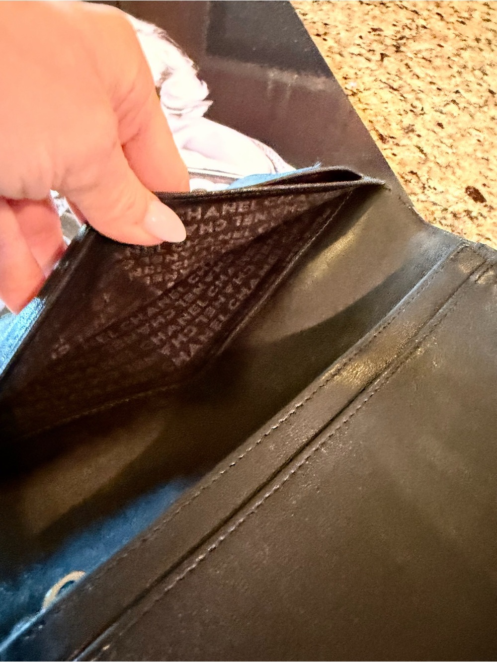 Chanel Vintage Black Checkbook Lambskin Long Wallet - Picture 8 of 12